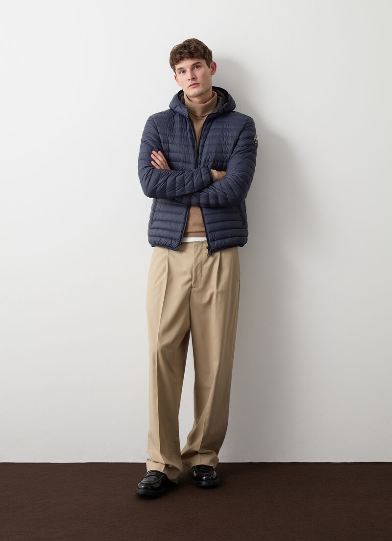 Autumn down jacket with hood