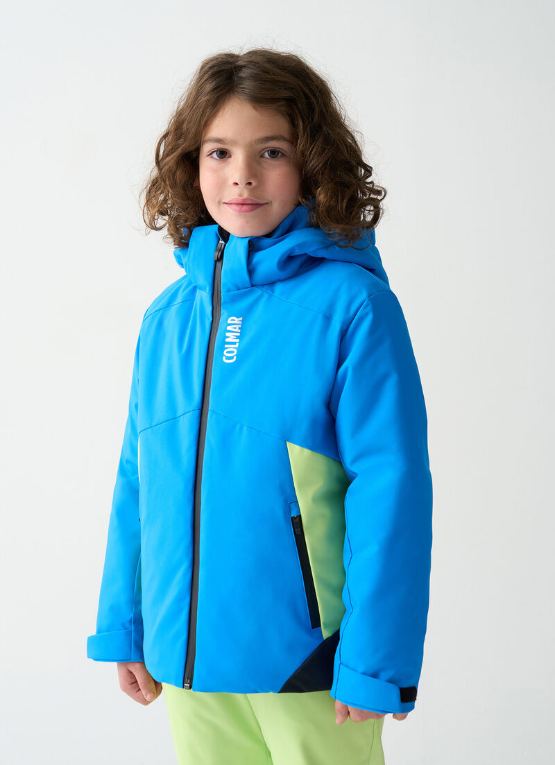 Boy's colour-block ski jacket