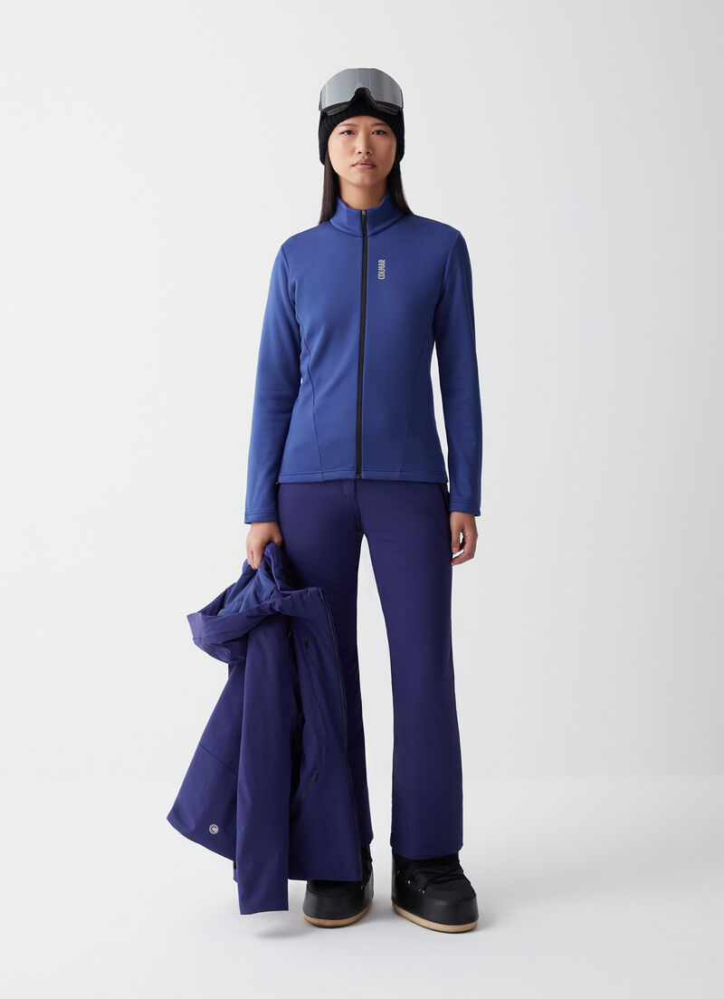 Full-zip stretch ski fleece