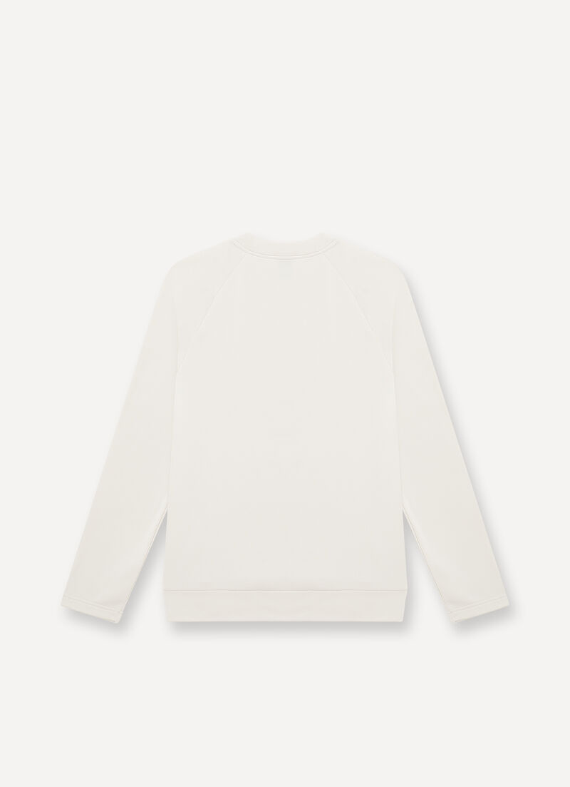 Printed crew-neck stretch ski fleece