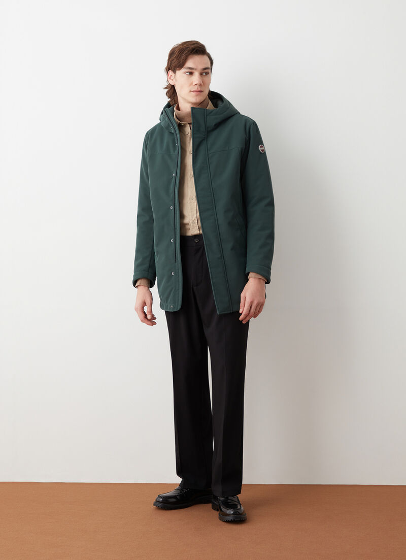 Long waterproof padded jacket