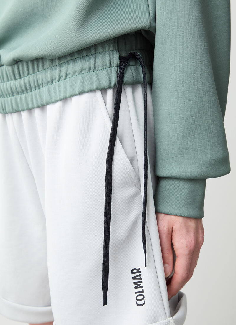 Stretch crew-neck sweatshirt