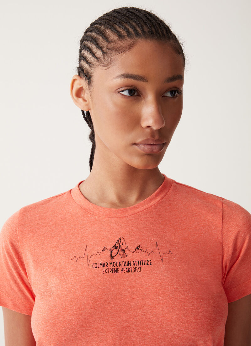 T-shirt with mountain drawing print