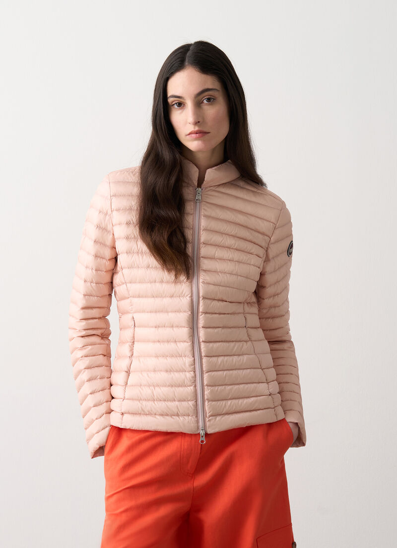 Padded collar down jacket