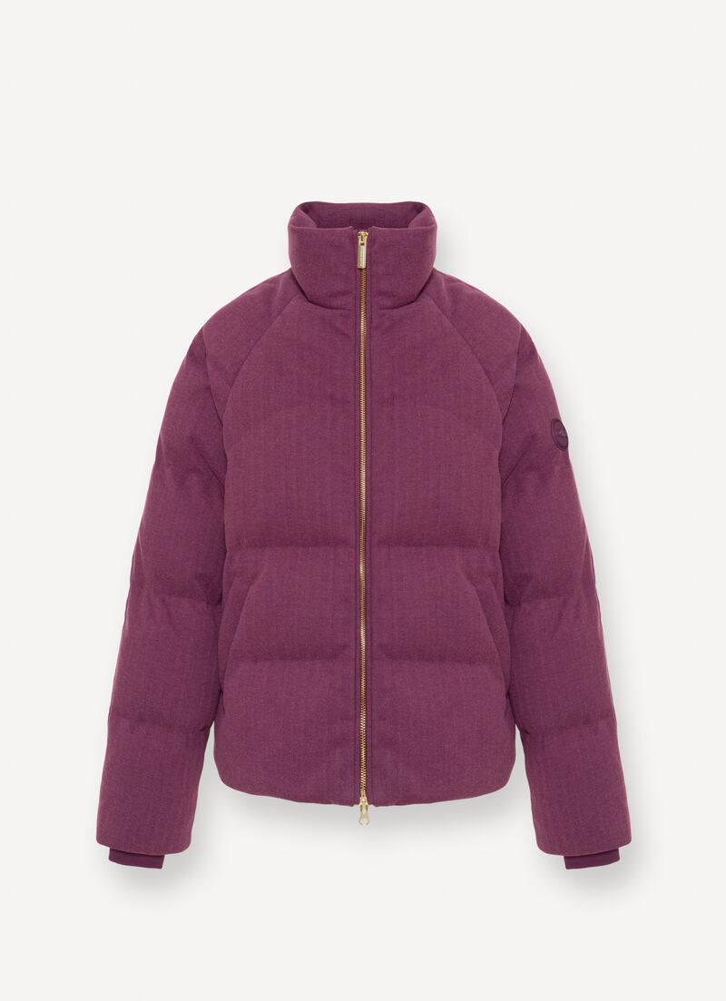 Down jacket with chevron design