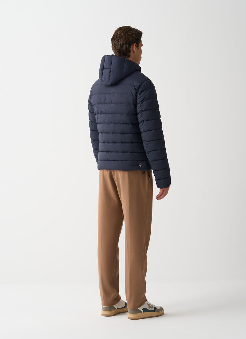 Down jacket with hood