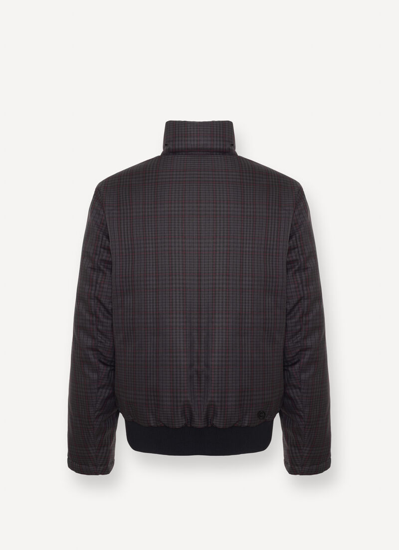 Check down bomber jacket