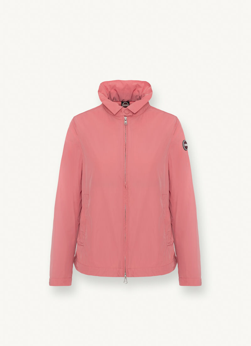 Unlined taffeta jacket with high neck