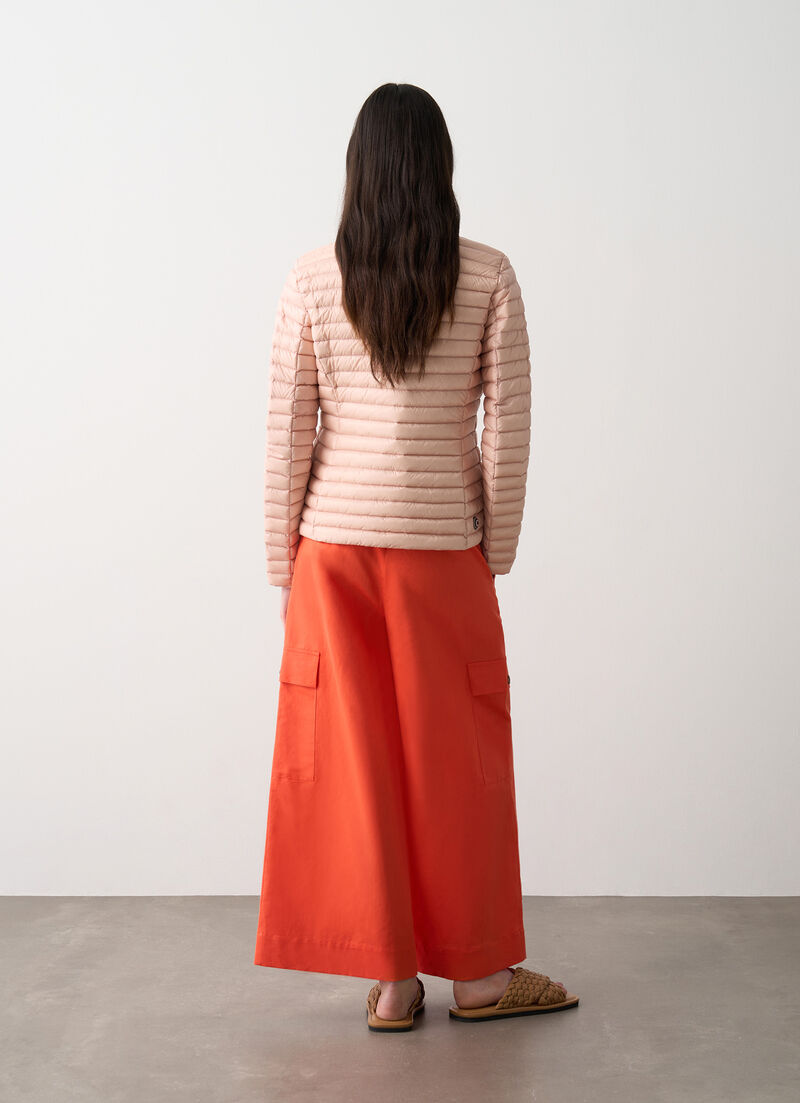 Padded collar down jacket