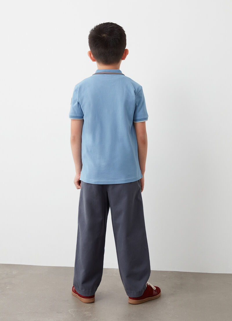 Cotton piqué polo-shirt