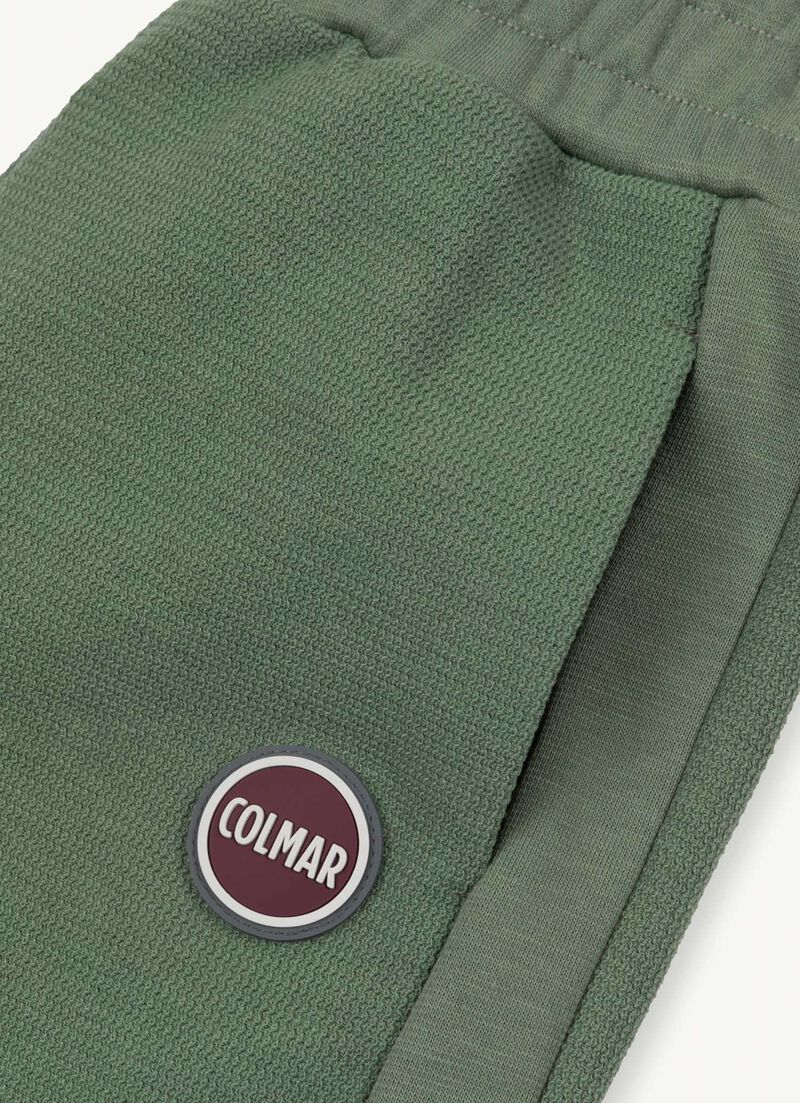 Shorts made from cotton blend piqué interlock fabric