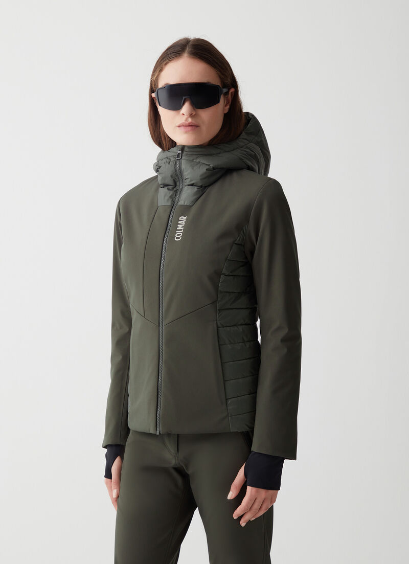 Two-fabric ski jacket