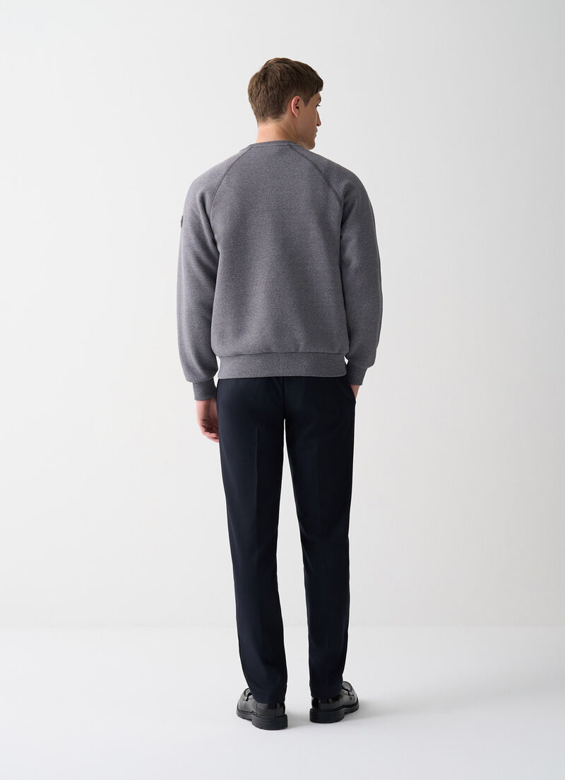 Melange crew-neck sweatshirt