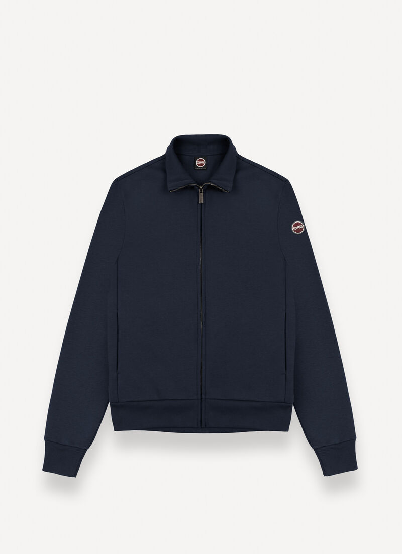 Cotton high-neck sweatshirt