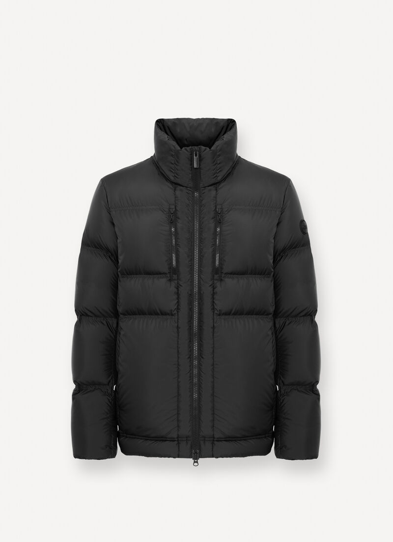 Down jacket with multiple pockets