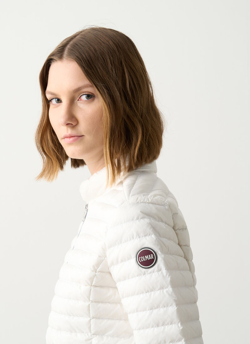 Padded collar down jacket