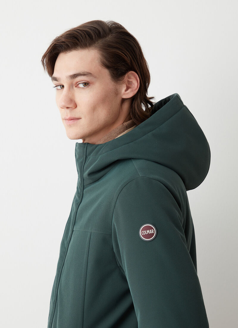 Long waterproof padded jacket