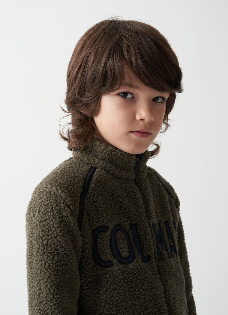 Unisex teddy-effect ski fleece