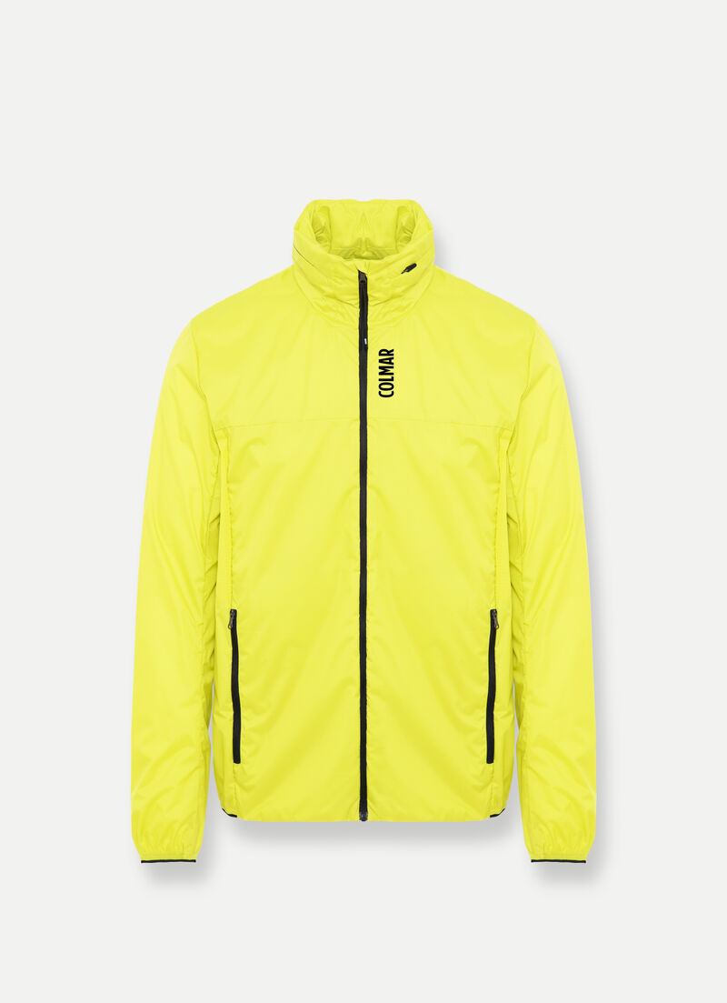 Unlined jacket with hood in the collar