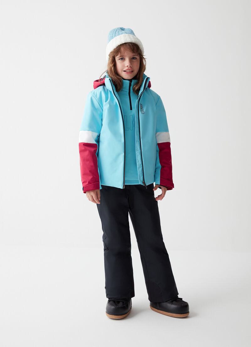 Girls’ colourblock ski jacket