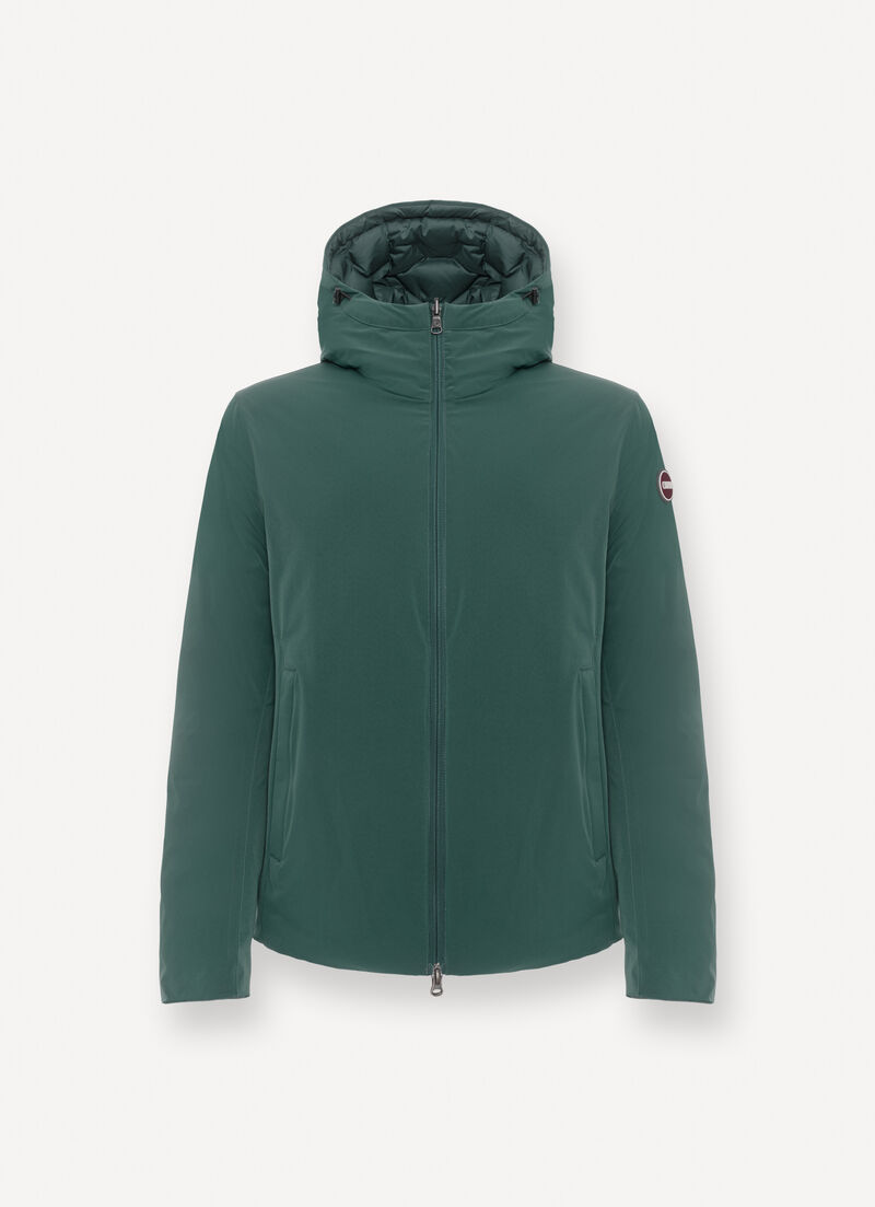 Reversible down jacket with seamless interior