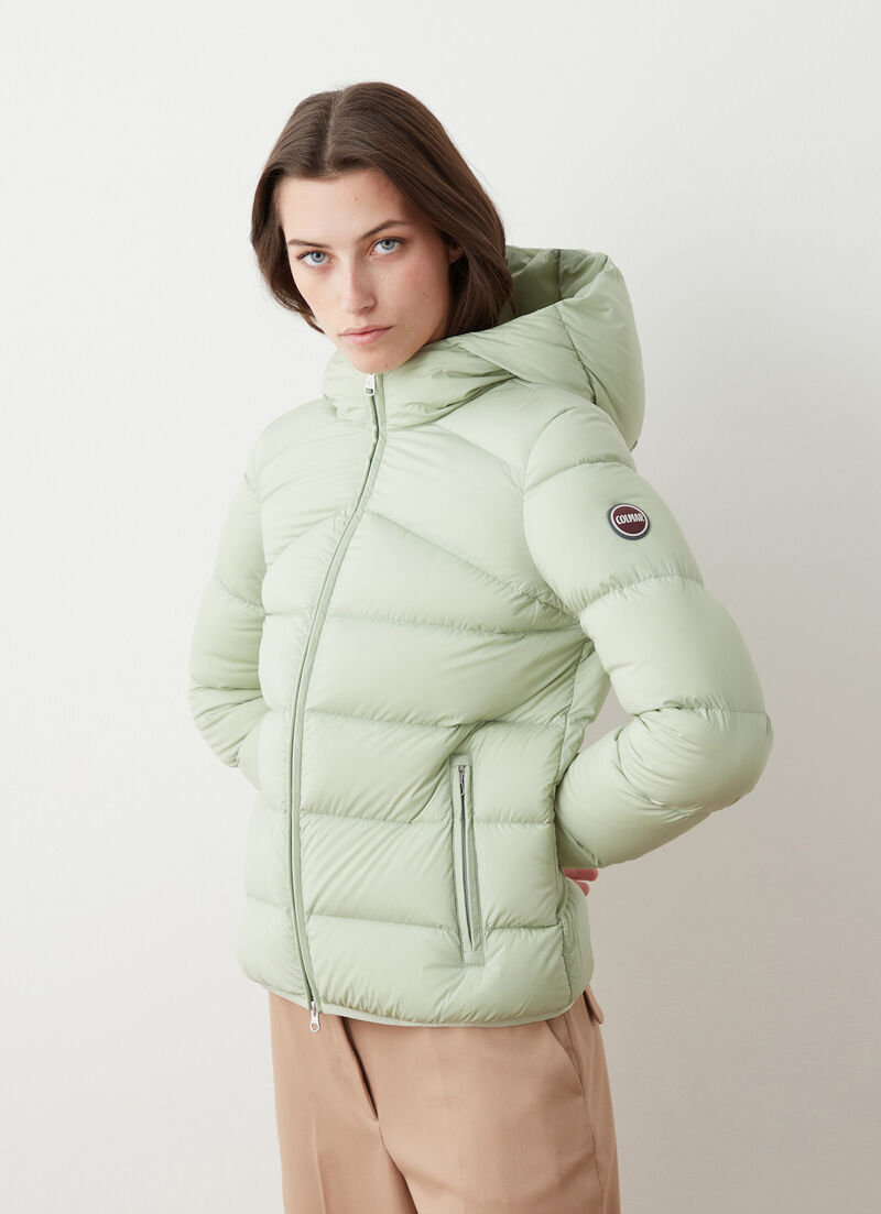 Super-matte stretch down jacket