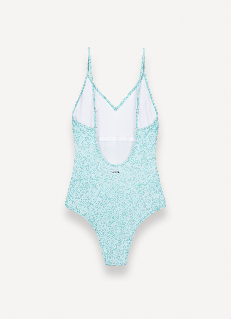 Patterned one-piece swimsuit