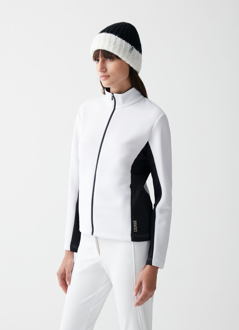Full-zip jacquard ski fleece