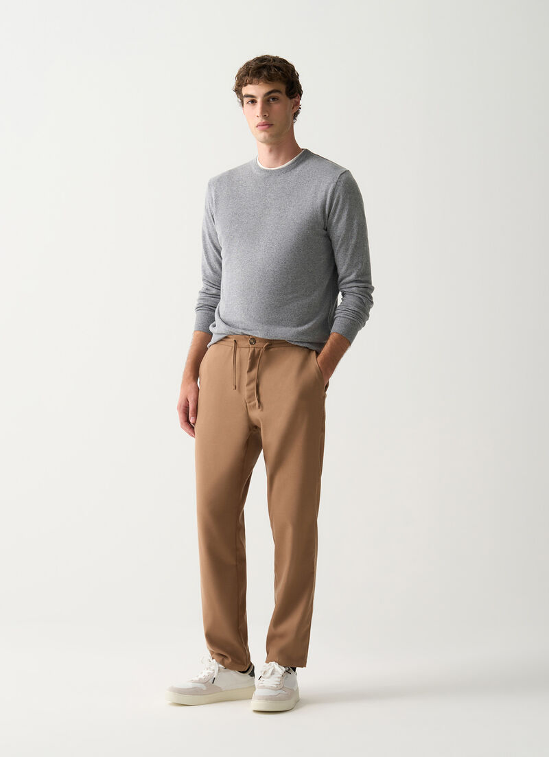 Fine-knit pullover