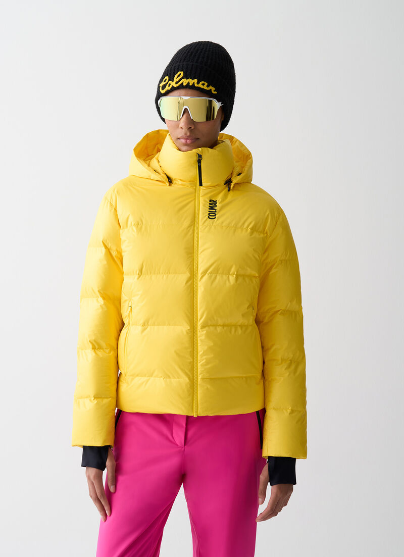 Puffy padded ski jacket