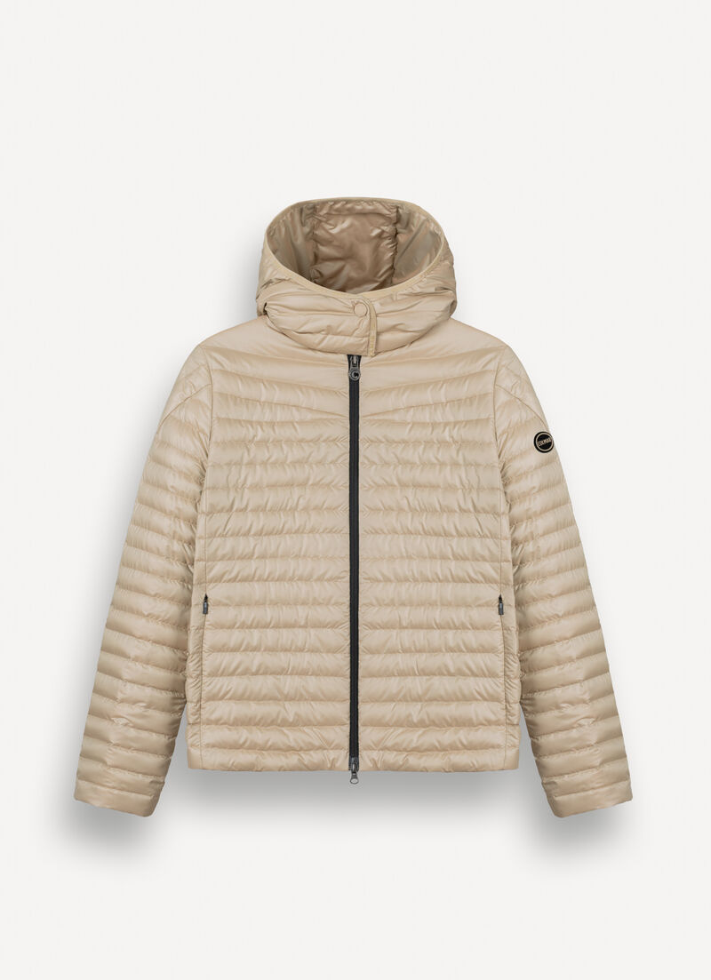 Light down jacket with hood