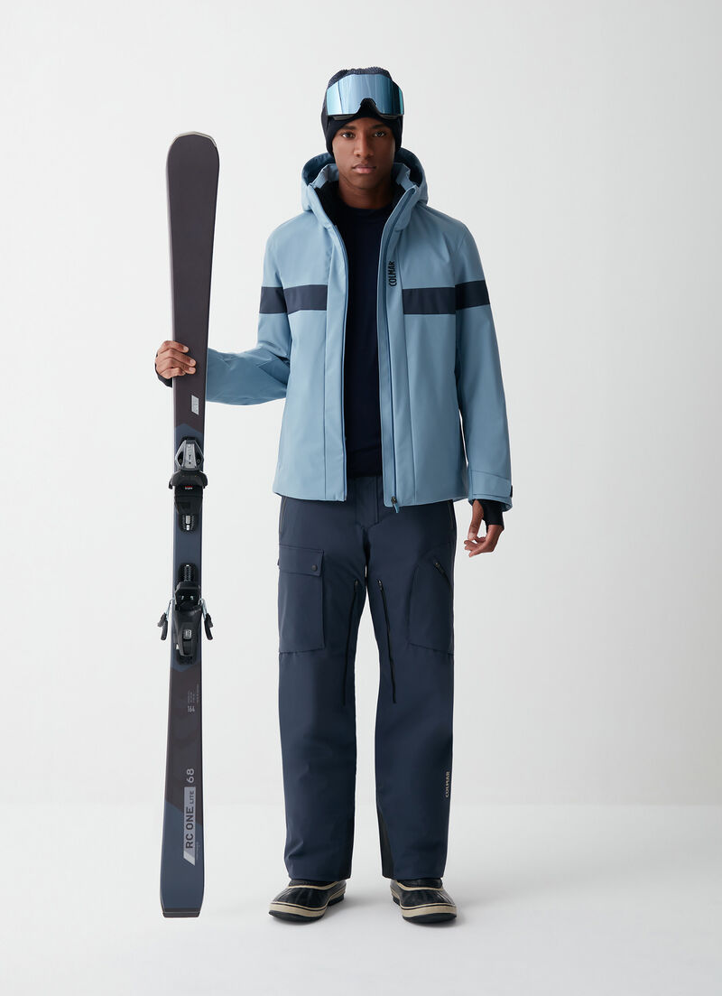 Ski jacket with two-tone insert