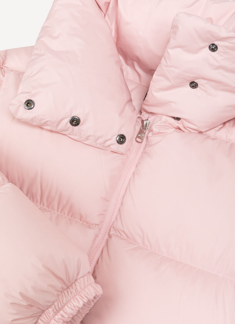 Oversized down jacket with maxi-collar