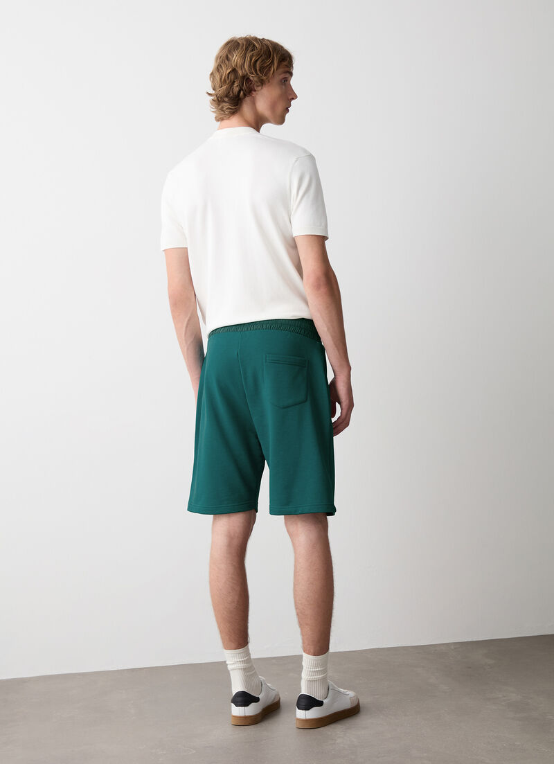 Fleece shorts with nylon details
