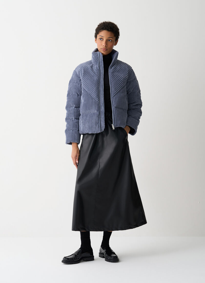 Corduroy down jacket