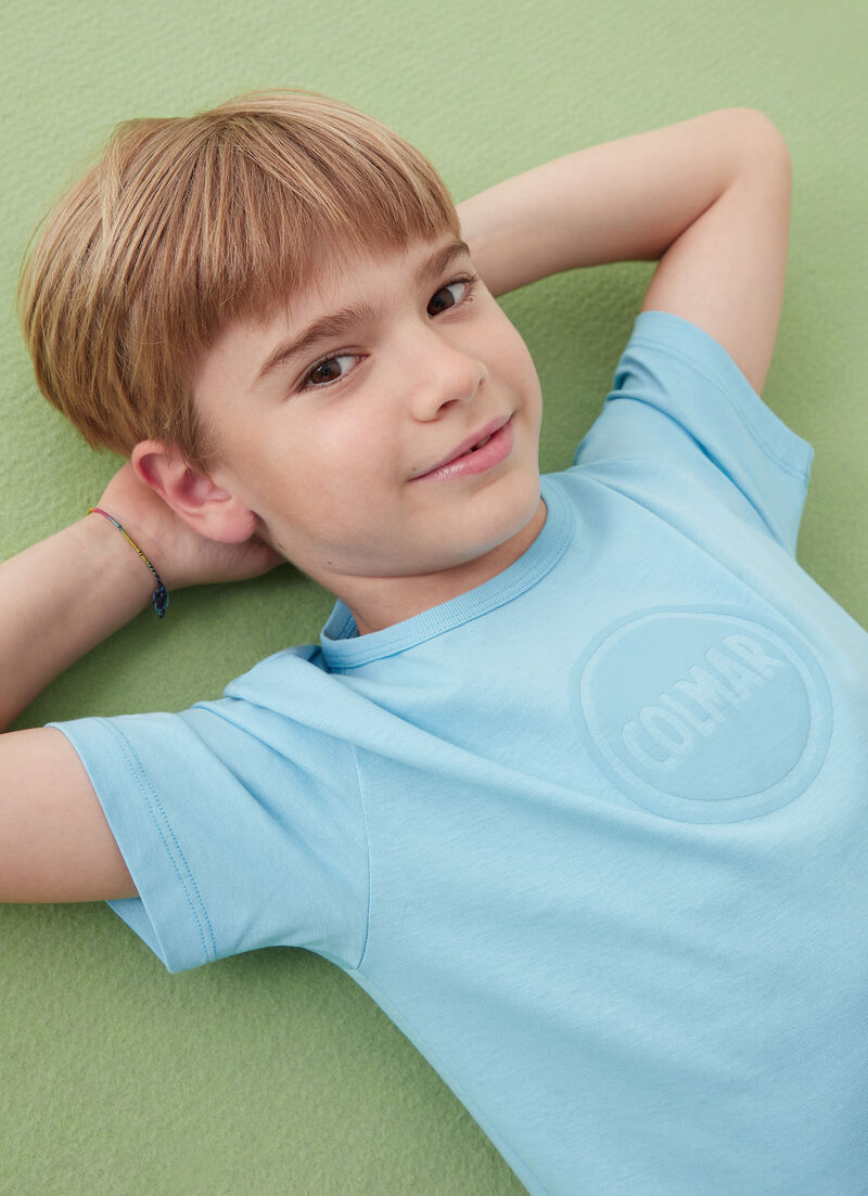 Cotton T-shirt with maxi Colmar logo