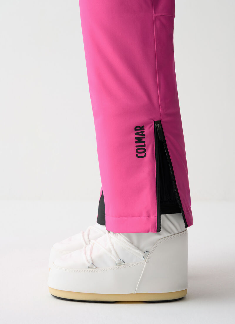 Padded ski pants with belt