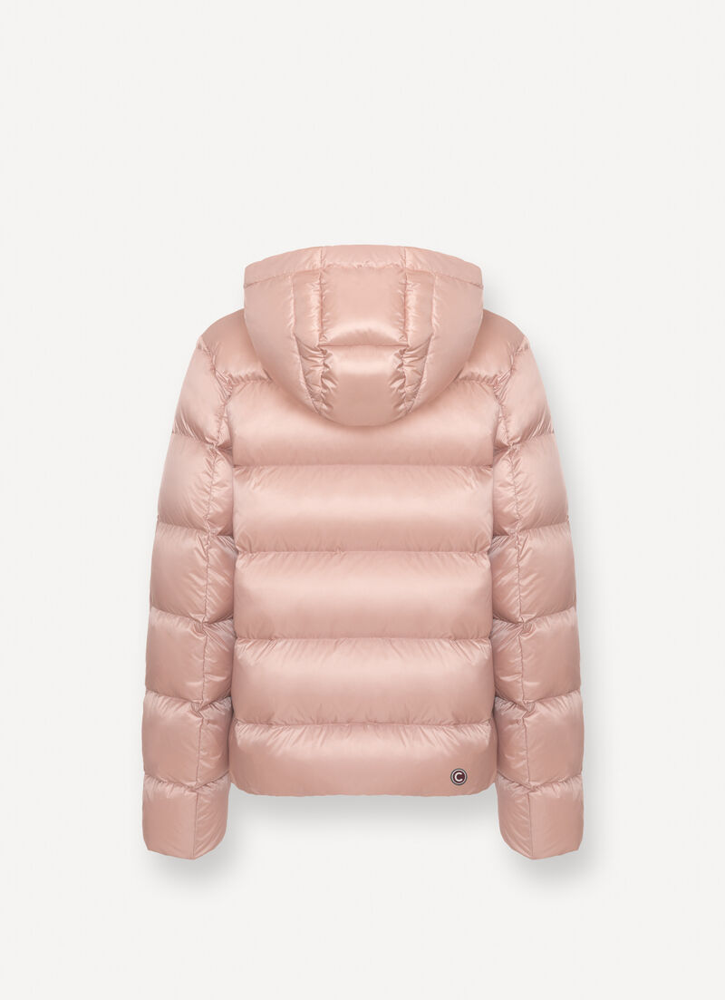 Down jacket with detachable hood