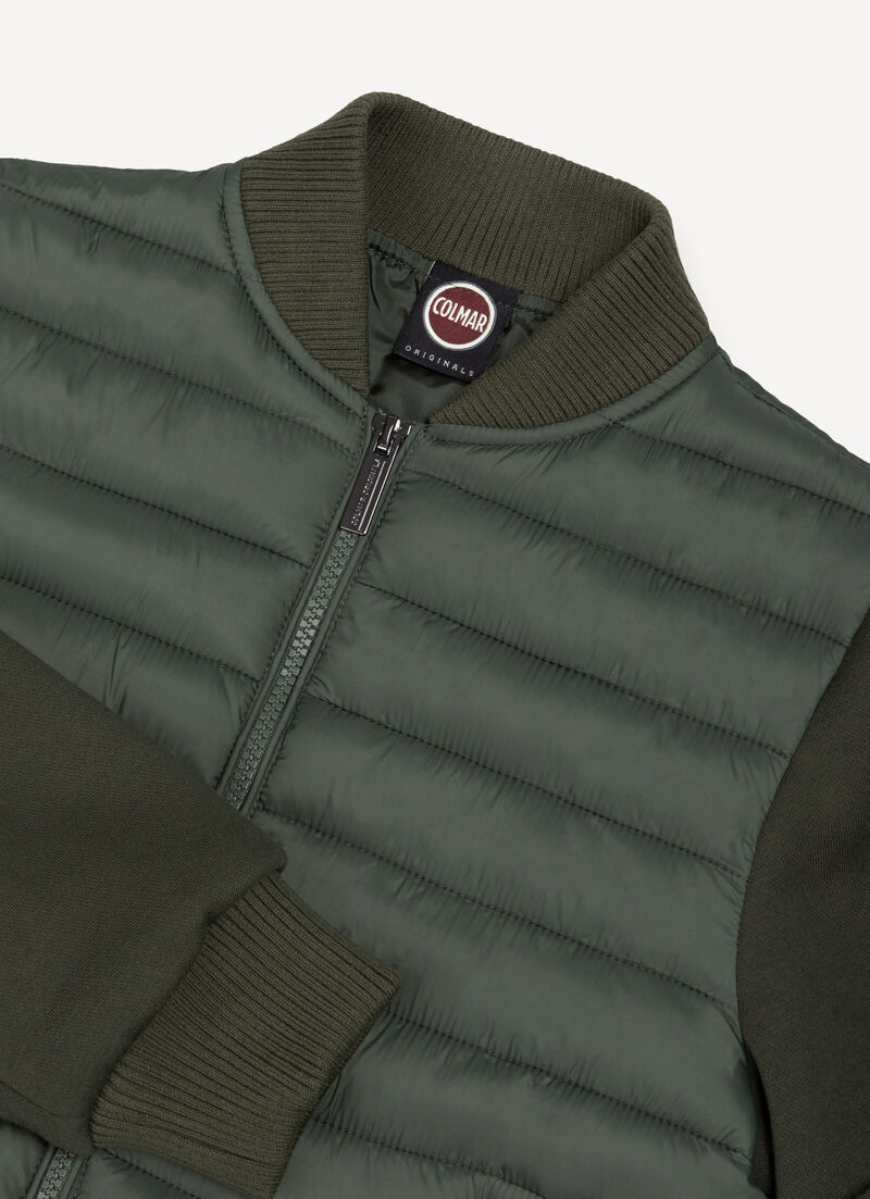 Jacket with fleece sleeves