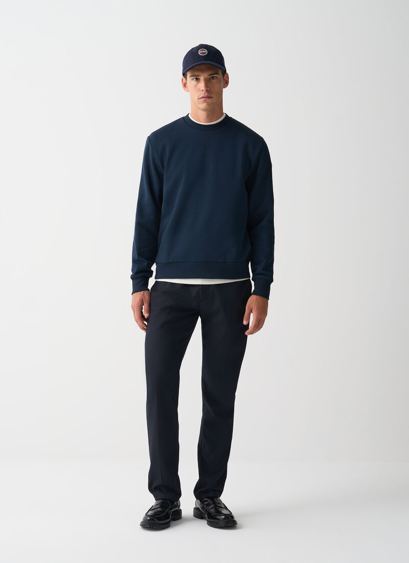 Cotton crew-neck sweatshirt