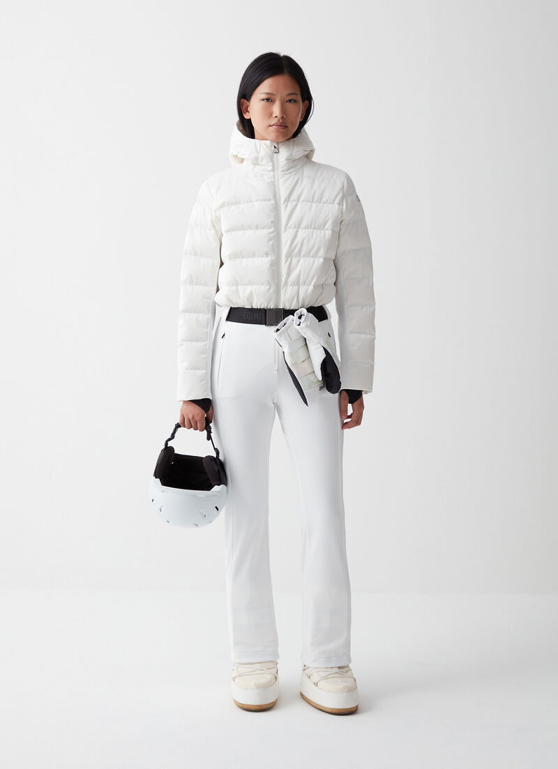 Softshell and down ski suit