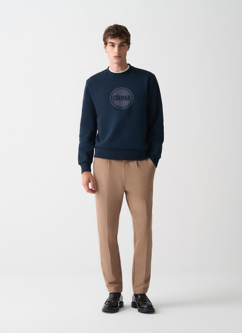 Crew-neck sweatshirt with logo