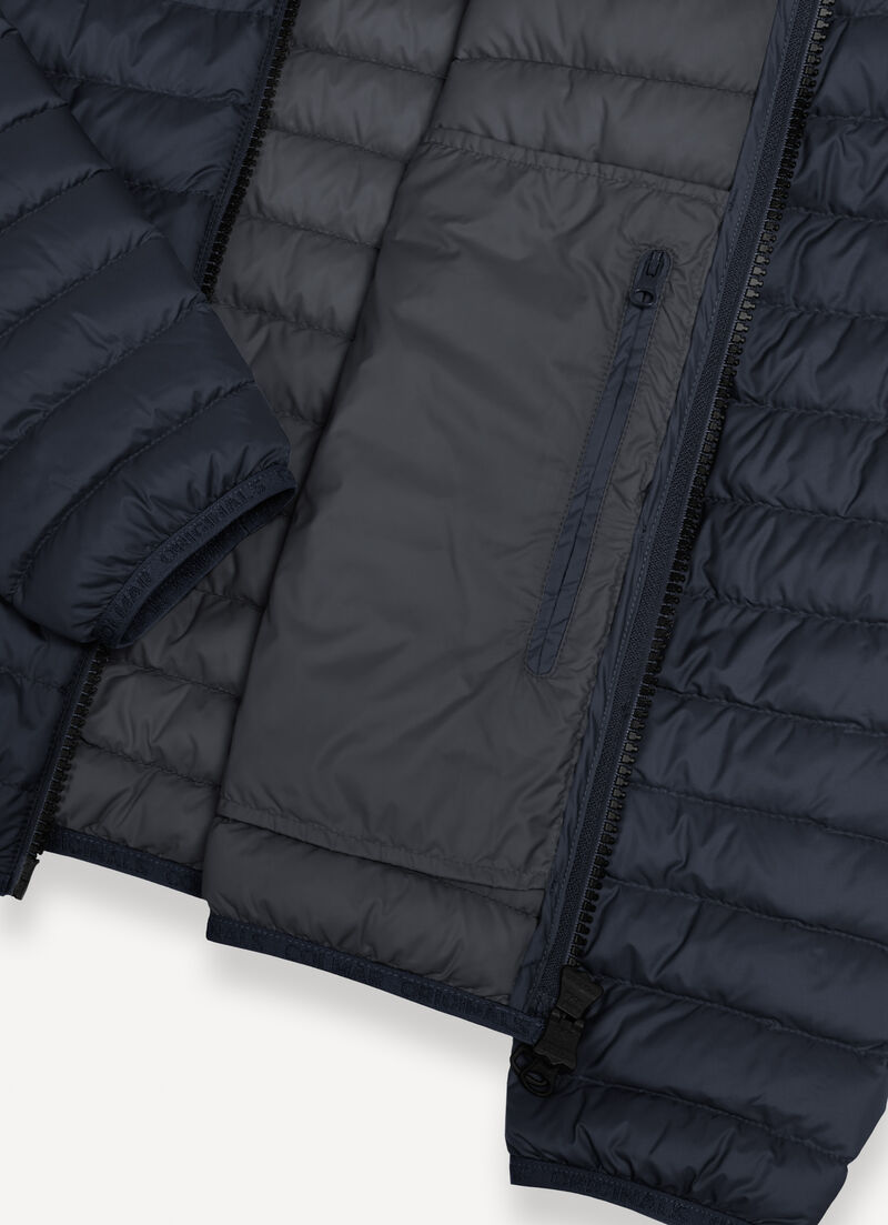 Autumn down jacket with hood