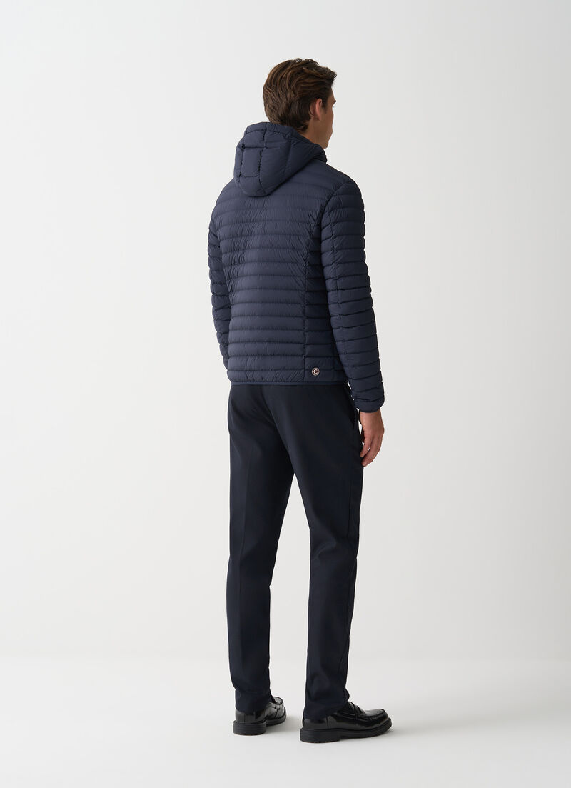 Light down jacket with hood