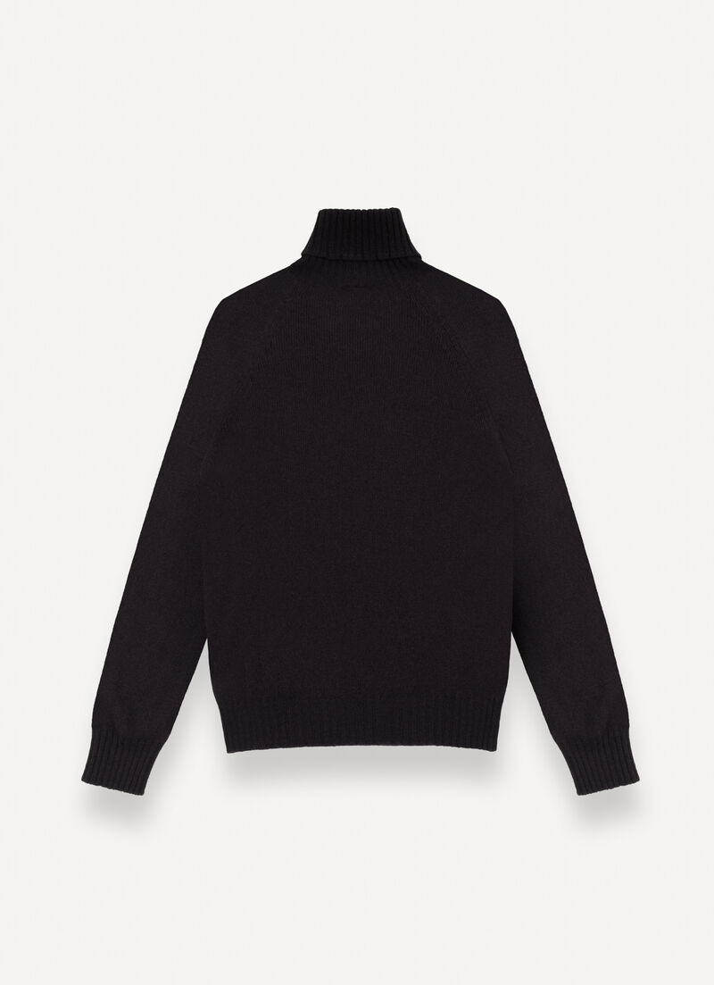 100% wool polo-neck