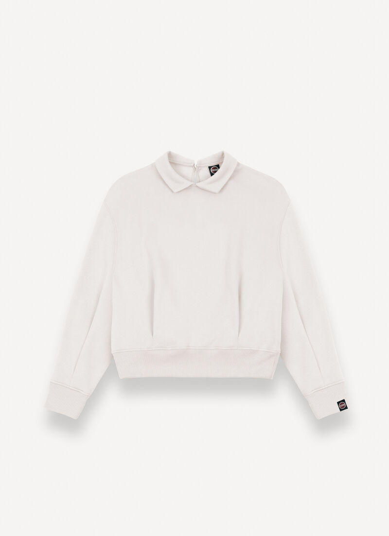 Sweatshirt with collar and darts