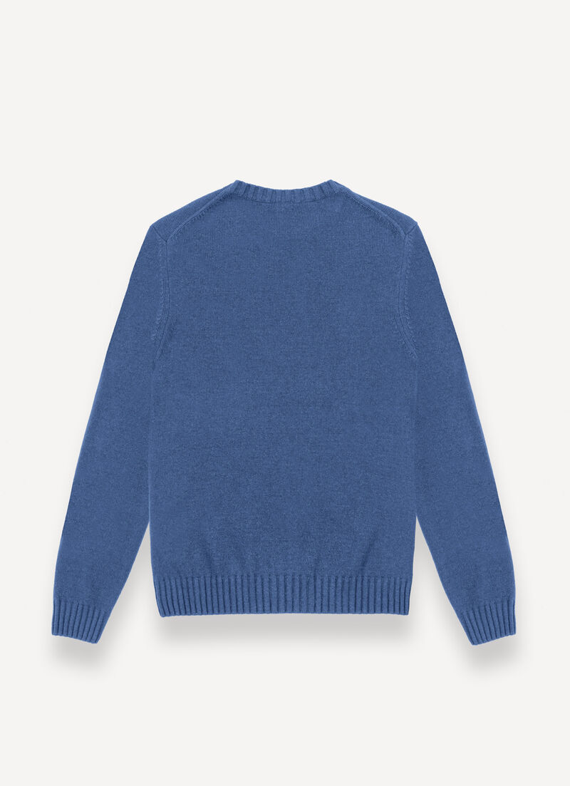 Branded wool pullover