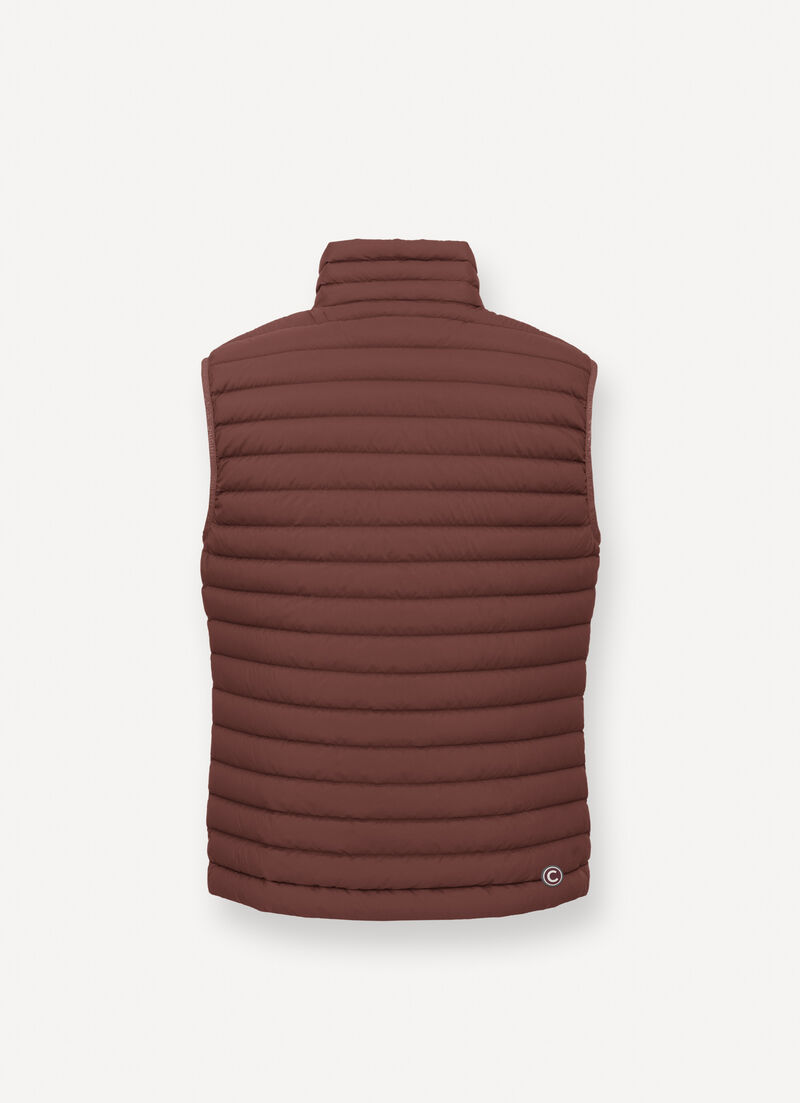 Light down vest with drawstring