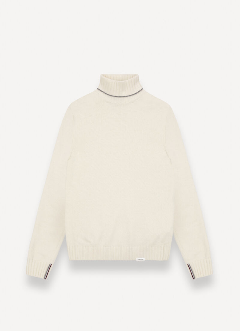 Polo-neck with tricolour detailing