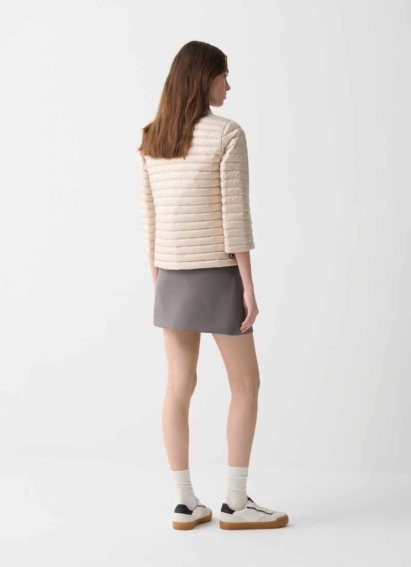 Quilted down-padded cape